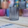 Flute Glass Grey Medium Tea Light Holder, thumbnail 1 of 2