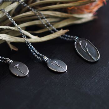 Fossil Leaf Oxidised Sterling Silver Necklace, 10 of 11