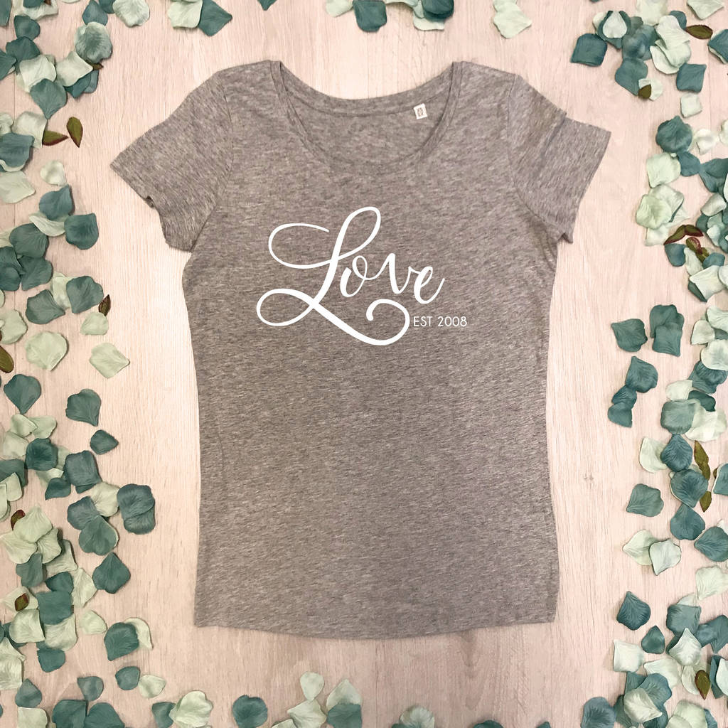 love established personalised valentine t shirt by lovetree design ...