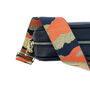 Navy Leather Crossbody Bag And Orange Camo Strap, thumbnail 5 of 9