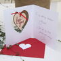 Valentine's Card Hanging Personalised Message Heart, thumbnail 6 of 6