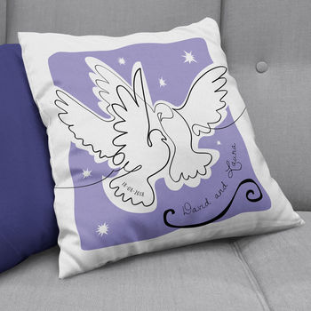 Personalised Matisse Doves Cut Out Cushion, 3 of 7
