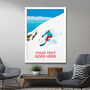 Personalised Female Skier Poster, thumbnail 3 of 7