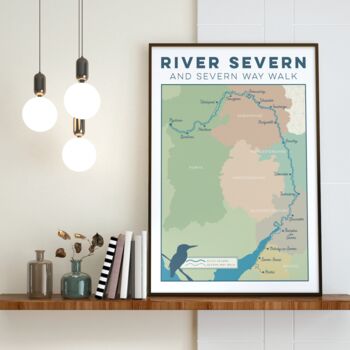 Personalised River Severn Art Print Map, 2 of 10