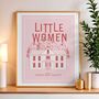 Little Women Art Print | Pink Book Lover Gift, thumbnail 1 of 11