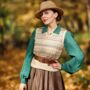 Bloomsbury Fair Isle Slipover 1940s Style Knitwear, thumbnail 1 of 4