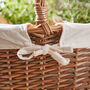 Oval Wicker Basket With White Lining, thumbnail 5 of 6