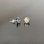 Pink Abstract Fused Glass Sterling Silver Stud Earrings, thumbnail 5 of 10