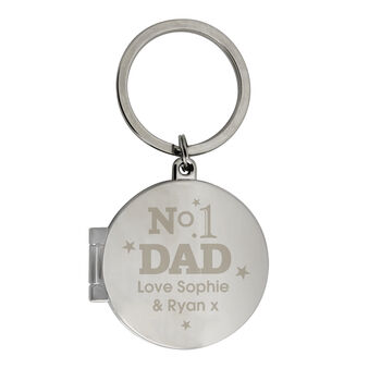 Personalised No.One Dad Photo Keyring, 2 of 3