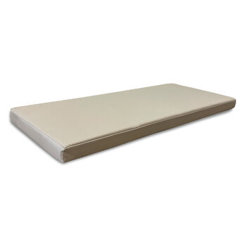 Beige Two Sided Water Resistant Garden Bench Seat Pad, 5 of 5