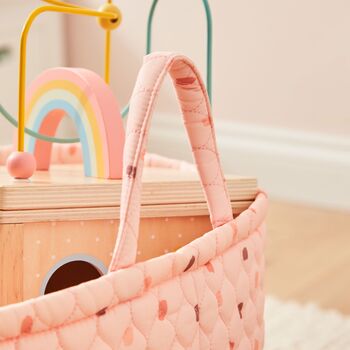 Personalised Large Pink Polka Dot Storage Bag, 3 of 5