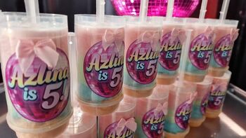 Personalised Candy Floss Push Pops X10 Fairground Party, 4 of 9