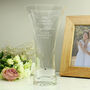 Hand Cut Crystal Glass Vase – Engraved Wedding, Anniversary And Engagement Gift, thumbnail 4 of 4
