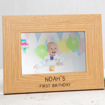 Personalised Baby First Birthday Memory Photo Frame, 2 of 6