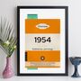 Personalised 70th Birthday Print 1954 Book Cover Gift, thumbnail 2 of 12