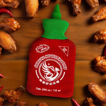 Sriracha Hot Sauce Hot Water Bottle, 3 of 6