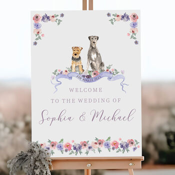 Wedding Welcome Sign With Dogs, 5 of 5