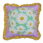 Lilac Daisy Bouquet Cushion, thumbnail 1 of 3