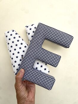 Navy Blue Fabric Letters, 7 of 12