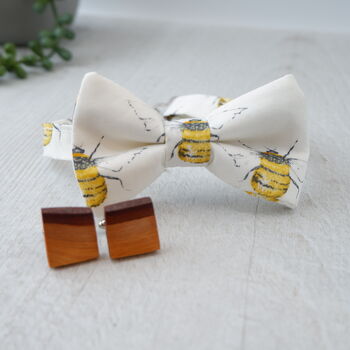 Childs Bee Print Bow Tie, 2 of 5
