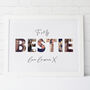 Personalised Photograph Bestie Word Print, thumbnail 1 of 2