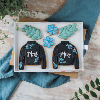 Two Leather Jackets Biscuit Gift Set, 5 of 8