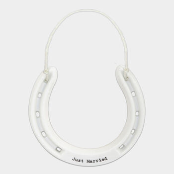 Porcelain Lucky Horseshoe – Just Married, 2 of 4