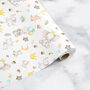 Elephant And Crown Christening Wrapping Paper Roll, thumbnail 1 of 2