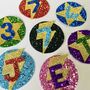 Custom Glitter Birthday Badge With Star Or Flash, thumbnail 5 of 9