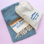 Personalised Soft Cotton Throw, Cotton Anniversary Gift, thumbnail 4 of 12