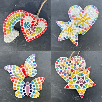 Children's Mosaic Craft Kit Including Two Mosaics, 2 of 10