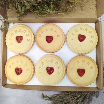 Personalised Wedding Gift Biscuits With Date, 6 of 8