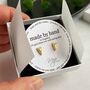 Heart Handmade Ear Studs In 22ct Gold Plated Silver, thumbnail 6 of 11