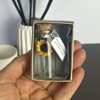 Miniature Personalised Sunflower In A Bottle Keepsake, 12 of 12