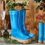 Personalised Blue Wellington Boots Planter, thumbnail 1 of 7