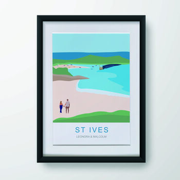 Personalised St Ives Beach Family Art, 8 of 9
