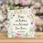 Personalised Milestone Sister Floral Birthday Card, thumbnail 1 of 3