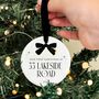 First Christmas In New Home Personalised Ceramic Bauble, thumbnail 6 of 10