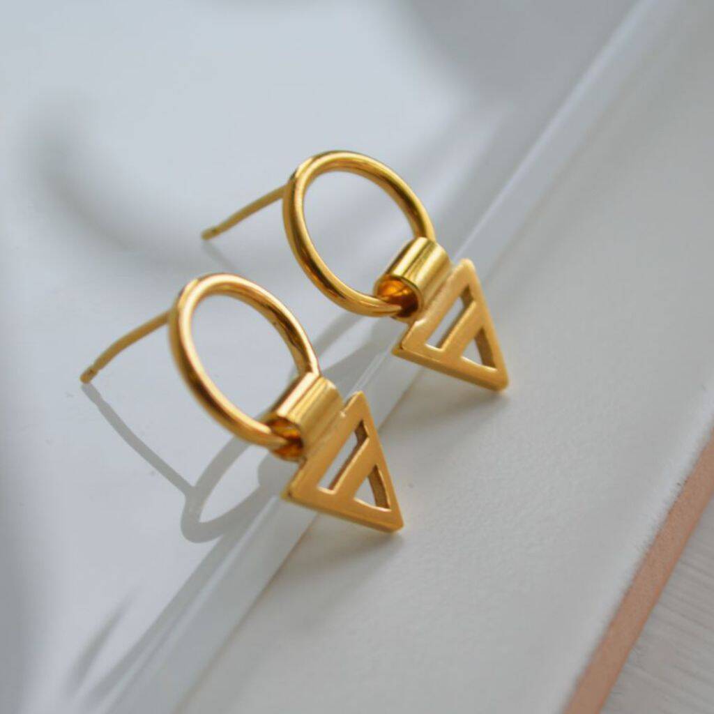 Mini Loop Stud Earrings By Katherine Barber Jewellery