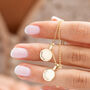 Tiny Solid Gold Name Charm Necklace, thumbnail 2 of 5