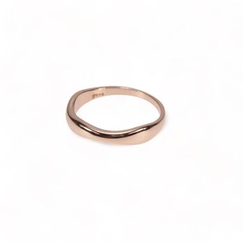Irregular Band Ring, Gold Vermeil On 925 Silver, 3 of 10