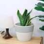 Contemporary Stripe Pattern Indoor Planter Flower Pot, thumbnail 7 of 12