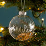 Personalised Glass Lightning Bolt Bauble, thumbnail 1 of 3