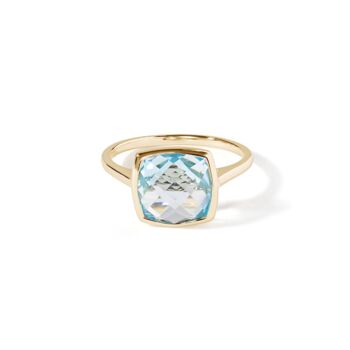 Yellow Gold Cushion Briolette Topaz Ring, 3 of 6