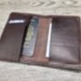 Personalised Leather Passport Holder, Chocolate Brown, thumbnail 4 of 8