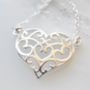 Sterling Silver Filigree Heart Necklace, thumbnail 4 of 5