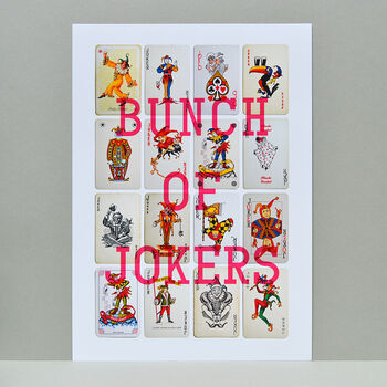 Jokers Vintage Playing Cards Print, 5 of 8