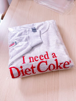 I Need A Diet Coke Embroidered Crewneck Sweatshirt, 2 of 5