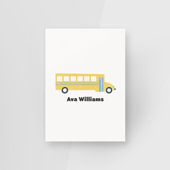 Personalised School Bus Print, 5 of 11