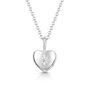 Tiny Crystal Heart Urn Ashes Necklace – Silver, thumbnail 1 of 7